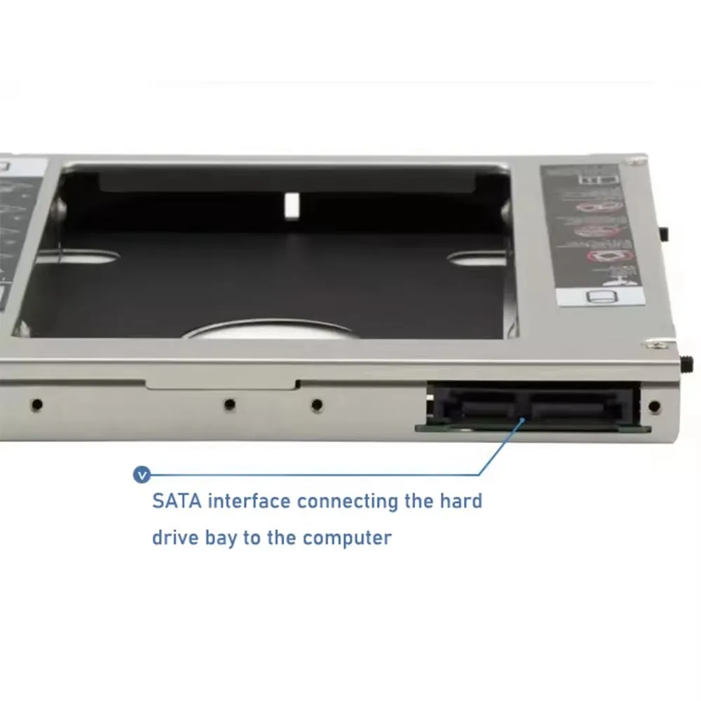 UnionSine 9.0 9.5 12.7mm HDD Caddy SATA 3.0 for 2.5'' SSD Case Hard Disk Drive Adapter for Laptop CD DVD-ROM Optibay - Image 4