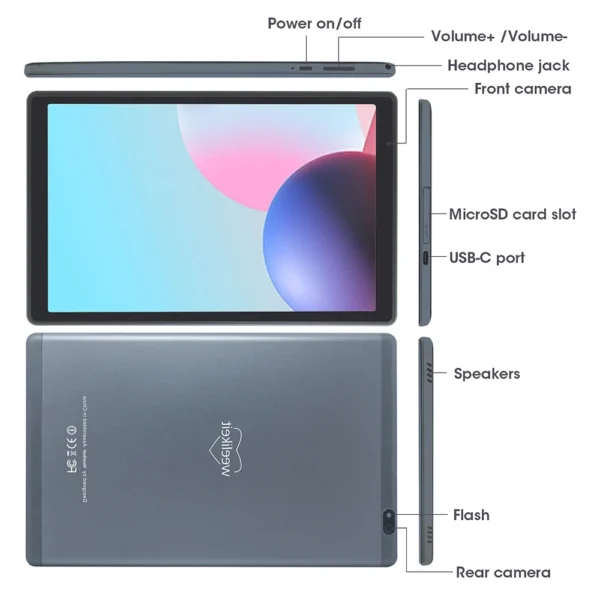 10.1'' Tablet Android 11 1280x800 IPS Kids Tablets A133 Children's Tablet Quad Core Dual Wifi BT5.0 6000mAh 3GB 32GB Used Tablet - Image 6