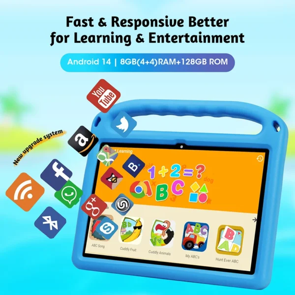 weelikeit C19W 2024 Tablet for Kids Android 14 10.1" 8GB 128GB Octa Core Children Tablets Educational Learning 6000mAh Kids APPs - Image 3