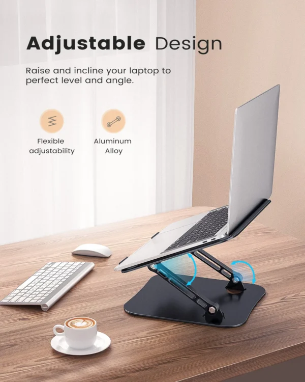 ST01 Portable 11–16-inch Adjustable Laptop Stand Computer Stand Sturdy Aluminum for Desk Foldable Laptop Holder Notebook Tablet - Image 3